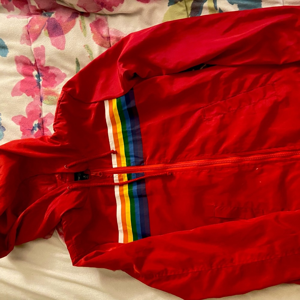 Red/rainbow hoodie